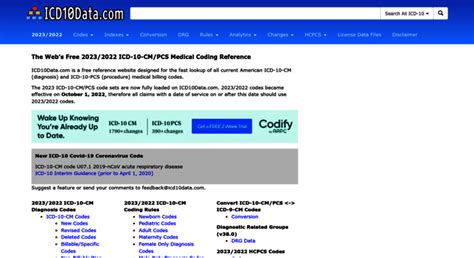 New ICD-10-CM Codes in 1,504 codes were added to the 2023 ICD-10-CM code set, effective October 1, 2022. . Icd10data com